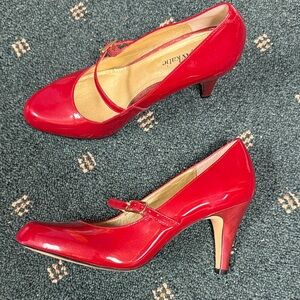 Kelly & Katie Red Patent Mary Jane Heels